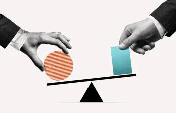 Collage manos usando un balancín